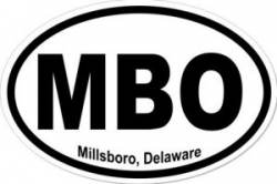 Millsboro Delaware - Oval Sticker