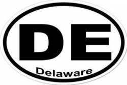 DE Delaware - Oval Sticker