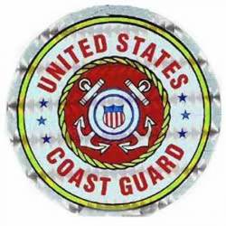 United States Coast Guard - Round Holographic Sticker