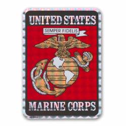 United States Marine Corps - Rectangle Holographic Sticker