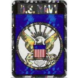 United States Navy - Rectangle Holographic Sticker