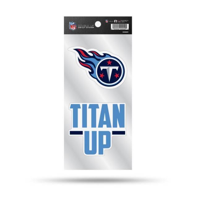 Tennessee Titans Titan Up Slogan - Double Up Die Cut Decal Set at