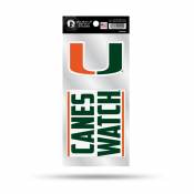 University Of Miami Hurricanes Canes Watch Slogan - Double Up Die Cut Decal Set