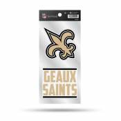 New Orleans Saints Geaux Saints Slogan - Double Up Die Cut Decal Set