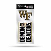 Wake Forest University Demon Deacons Slogan - Double Up Die Cut Decal Set