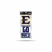 East Tennessee State University Buccaneers Go Bucs Slogan - Double Up Die Cut Decal Set