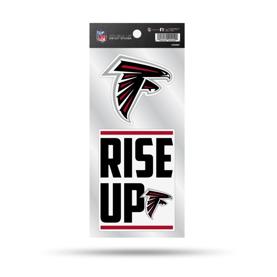 Atlanta Falcons Rise Up Slogan - Double Up Die Cut Decal Set at Sticker ...