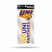 Northern Iowa University Panthers Go UNI Panthers Slogan - Double Up Die Cut Decal Set