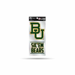 Baylor University Bears Sic'Em Bears Slogan - Double Up Die Cut Decal Set