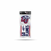 Liberty University Flames Go Flames Slogan - Double Up Die Cut Decal Set