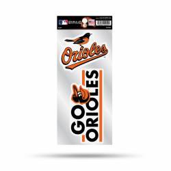 Baltimore Orioles Go Orioles Slogan - Double Up Die Cut Decal Set