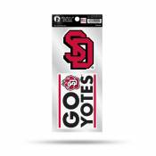 University Of South Dakota Coyotes Go Cotes Slogan - Double Up Die Cut Decal Set