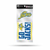 South Dakota State University Jackrabbits Go Jacks Slogan - Double Up Die Cut Decal Set