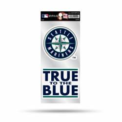 Seattle Mariners True To The Blue Slogan - Double Up Die Cut Decal Set