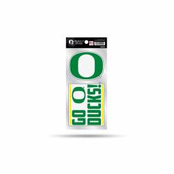 University Of Oregon Ducks Go Ducks Slogan - Double Up Die Cut Decal Set