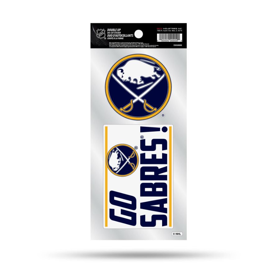 Buffalo Sabres Go Sabres Slogan - Double Up Die Cut Decal Set at ...