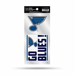 St. Louis Blues Go Blues Slogan - Double Up Die Cut Decal Set