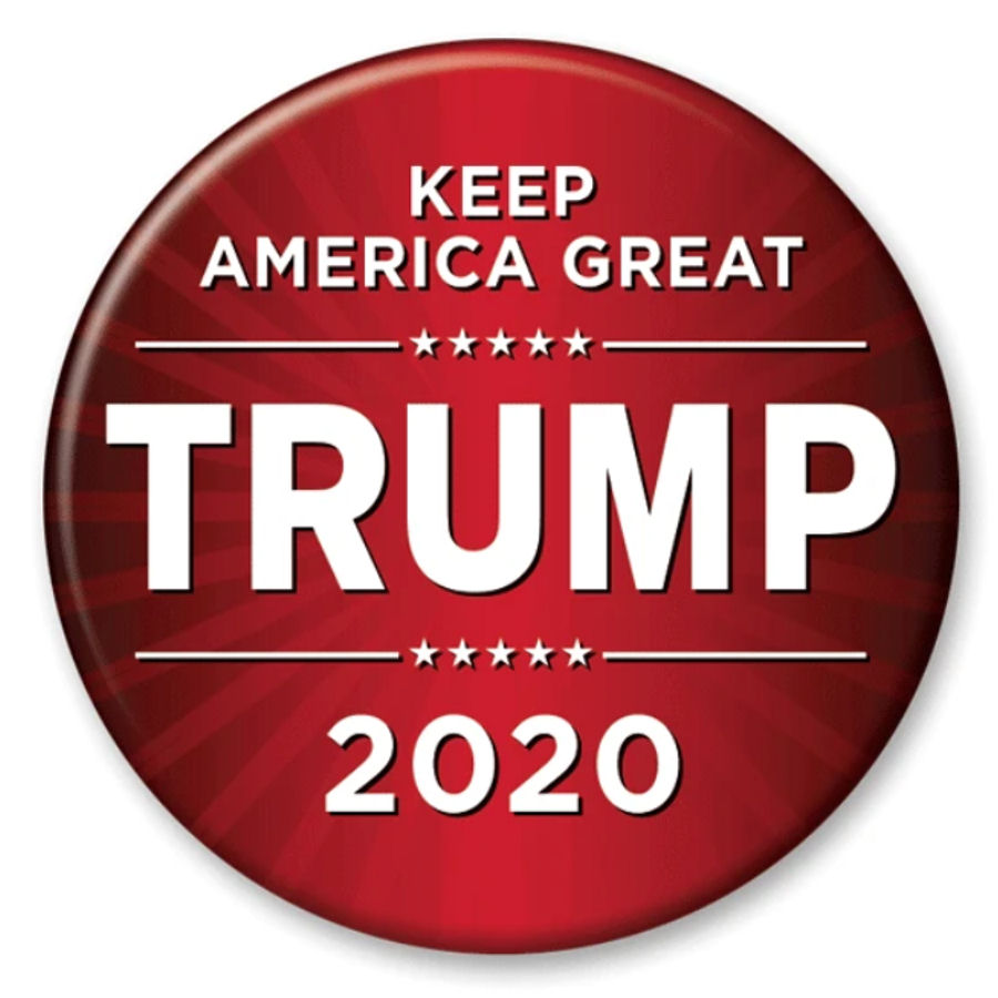 Trump 2020 Keep America Great Red - Campaign Button at Sticker Shoppe