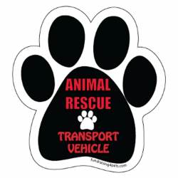 Animal Rescue Transport Vehicle Black - Paw Magnet