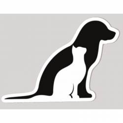 Cat & Dog Silhouette - Vinyl Sticker