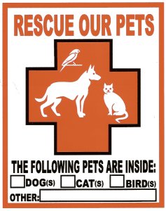 Rescue Our Pets - Static Cling at Sticker Shoppe