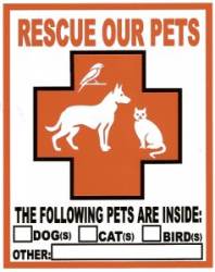Rescue Our Pets - Static Cling