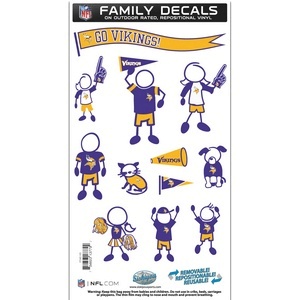 Minnesota Vikings - 6x11 Medium Family Decal Set at Sticker Shoppe