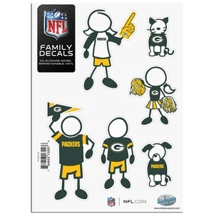 Green Bay Packers 5x7 Multi Pack Decal Sheet