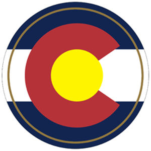 State Of Colorado - Round Reflective Sticker at Sticker Shoppe