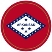 State Of Arkansas - Round Reflective Sticker