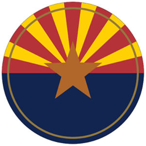 State Of Arizona - Round Reflective Sticker at Sticker Shoppe