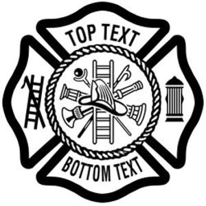 fire department maltese cross coloring page