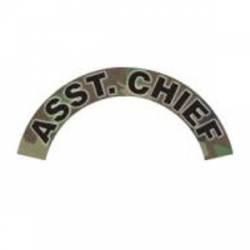 Asst. Chief - Green Camo Reflective Helmet Crescent Rocker
