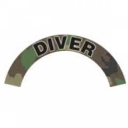 Diver - Green Camo Reflective Helmet Crescent Rocker