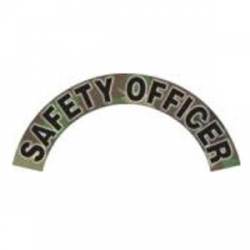 Safety Officer - Green Camo Reflective Helmet Crescent Rocker