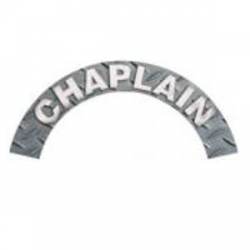 Chaplain - Diamond Plate Reflective Helmet Crescent Rocker