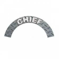 Chief - Diamond Plate Reflective Helmet Crescent Rocker