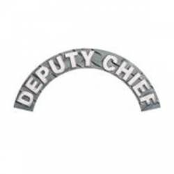 Deputy Chief - Diamond Plate Reflective Helmet Crescent Rocker