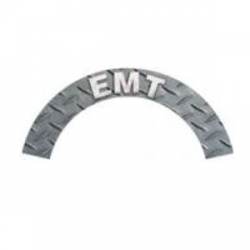 EMT - Diamond Plate Reflective Helmet Crescent Rocker