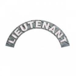 Lieutenant - Diamond Plate Reflective Helmet Crescent Rocker