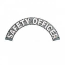 Safety Officer - Diamond Plate Reflective Helmet Crescent Rocker