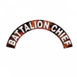 Battalion Chief - Fire/Flame Reflective Helmet Crescent Rocker