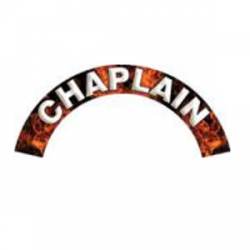 Chaplain - Fire/Flame Reflective Helmet Crescent Rocker