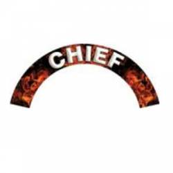 Chief - Fire/Flame Reflective Helmet Crescent Rocker