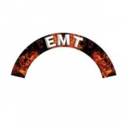 EMT - Fire/Flame Reflective Helmet Crescent Rocker