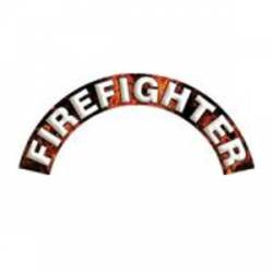Firefighter - Fire/Flame Reflective Helmet Crescent Rocker