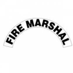 Fire Marshal - Standard Reflective Helmet Crescent Rocker