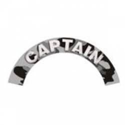 Captain - Grey Camo Reflective Helmet Crescent Rocker