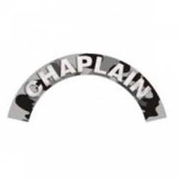 Chaplain - Grey Camo Reflective Helmet Crescent Rocker