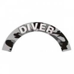 Diver - Grey Camo Reflective Helmet Crescent Rocker